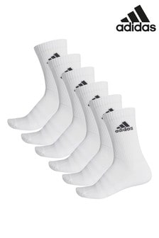 adidas Kids White Crew Socks Six Pack (519074) | £20