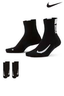 Nike Running Black Ankle Socks Two Pack