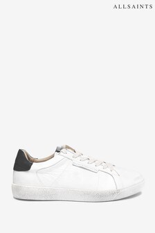 AllSaints White Sheer Low Top Lace-Up Cervo Shoes