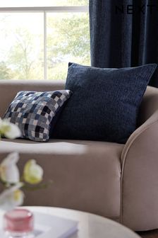 Navy Blue Heavyweight Chenille Large Square Cushion