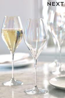 Paris Iridescent Lustre Effect Set of 4 White Wine Glasses (527586) | £22