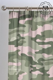 Bedlam Pink Camouflage Eyelet Curtains