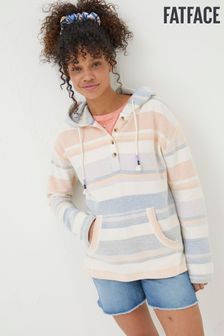 FatFace Natural Daisy Textured Stripe Hoodie (532245) | £55