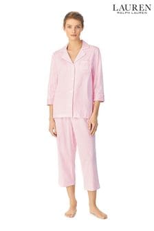 Lauren Ralph Lauren® Pink Stripe Jersey Pyjama Set