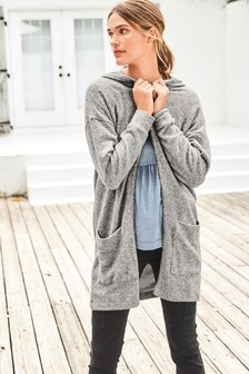 grey cardigan