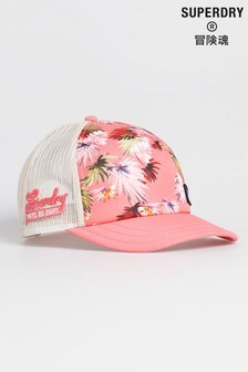 Superdry Pink Cali Print Trucker Cap