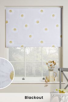 Grey Print Ready Made Blackout Roller Blind (542067) | £22 - £46