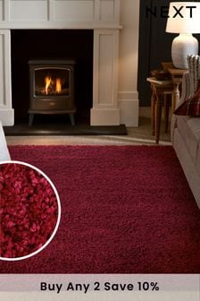 Red Premium Cosy Shaggy Rug