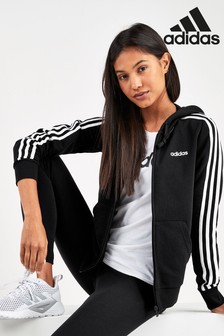 adidas zip up hoodie womens black