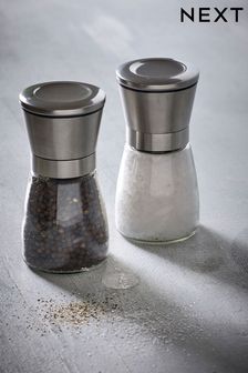 Silver Stainless Steel Salt And Pepper Set (548177) | £18
