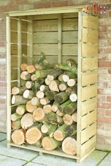 Shire Natural Tall Wall Log Store (549493) | £180