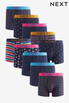 Multi Patterned A-Front Boxers 10 Pack (550474) | £52