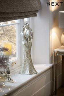 Silver Large Hex Couple Ornament (554152) | £52