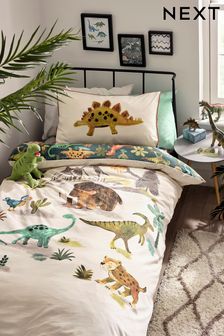 Natural Kids Prehistoric Dinosaurs And Friends Reversible Duvet Cover And Pillowcase Set (556702) | £22 - £34
