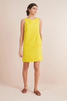 next yellow linen dress