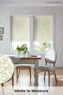 Laura Ashley Green Willow Leaf Hedgerow Made to Measure Roman Blind