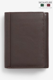 Signature Italian Leather Extra Capacity Trifold Wallet