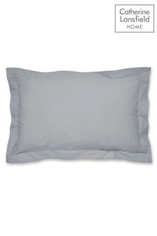 Catherine Lansfield Set of 2 Grey Percale Pillowcases