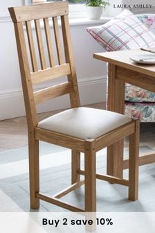 Milton Oak Pair Of Dining Chairs by Laura Ashley
