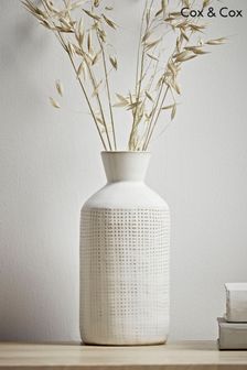 Cox & Cox White Washed Bottle Vase
