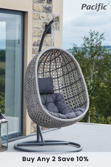 Pacific Single Stone Grey Hanging Chair (577315) | £705