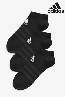 adidas Adult Black Low Trainer Socks 3 Pack