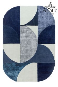 Asiatic Rugs Blue Matrix Oval Earth Rug