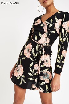 river island dress tea floral