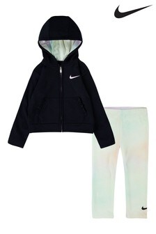 Nike Black Infant Therma Aura Full-Zip Hoodie and Leggings Set