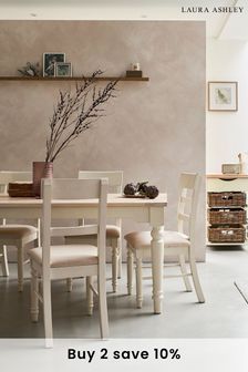 Dorset White Pair Of Upholstered Dining Chairs 