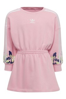 adidas originals Pink Little Kids All-Over Print Floral Dresses