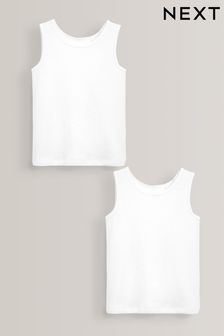 White 2 Pack Thermal Vest Tops (2-16yrs) (587041) | £12 - £16