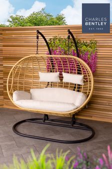 Charles Bentley Natural Double Hanging Swing Chair (590332) | £755
