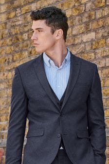 Nova Fides Wool Blend Flannel Slim Fit Suit