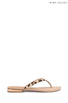 Mint Velvet Ellen Leopard Flip Flops (595301) | £49