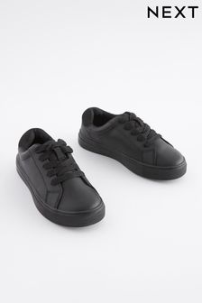 Black School Leather Lace-Up Shoes (595472) | £22 - £30