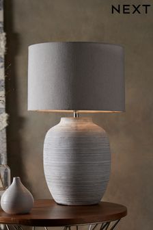 Grey Fairford Large Table Lamp (602714) | £70
