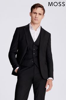 Moss Skinny Fit Black Stretch Suit