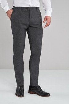 black formal skinny trousers