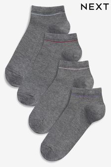 Grey JuzsportsShops Active Sports Trainer Socks 4 Pack (610251) | £6