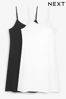 Black/White Cotton Slips 2 Pack (610371) | £26