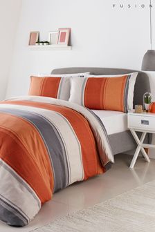 Fusion Orange Betley Duvet Cover and Pillowcase Set