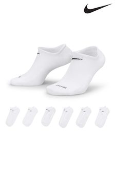 Nike White Lightweight Invisible Socks Six Pack (618892) | £18