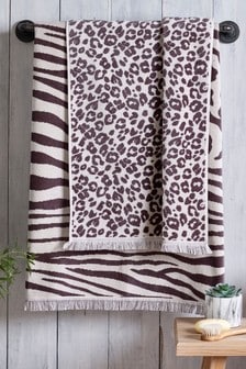 Grey Animal Print Towel