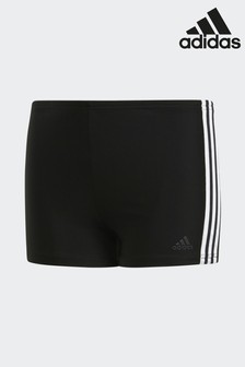 adidas Black 3 Stripe Swim Boxers