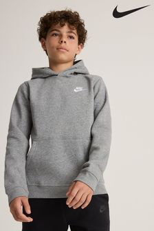 Nike Grey Club Fleece Overhead Hoodie (628159) | £40