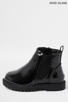 river island girls black boots