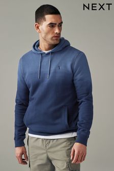 MIOIM Mens Basic Zip up Hoodie Warm Sports Casual Sweatshirt Outwear Coat XXX-Large, Blue 