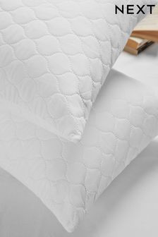 Set of 2 Stain Resistant Pillow Protectors (634502) | £10