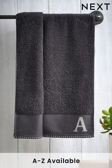 Grey Alphabet Bath Towel